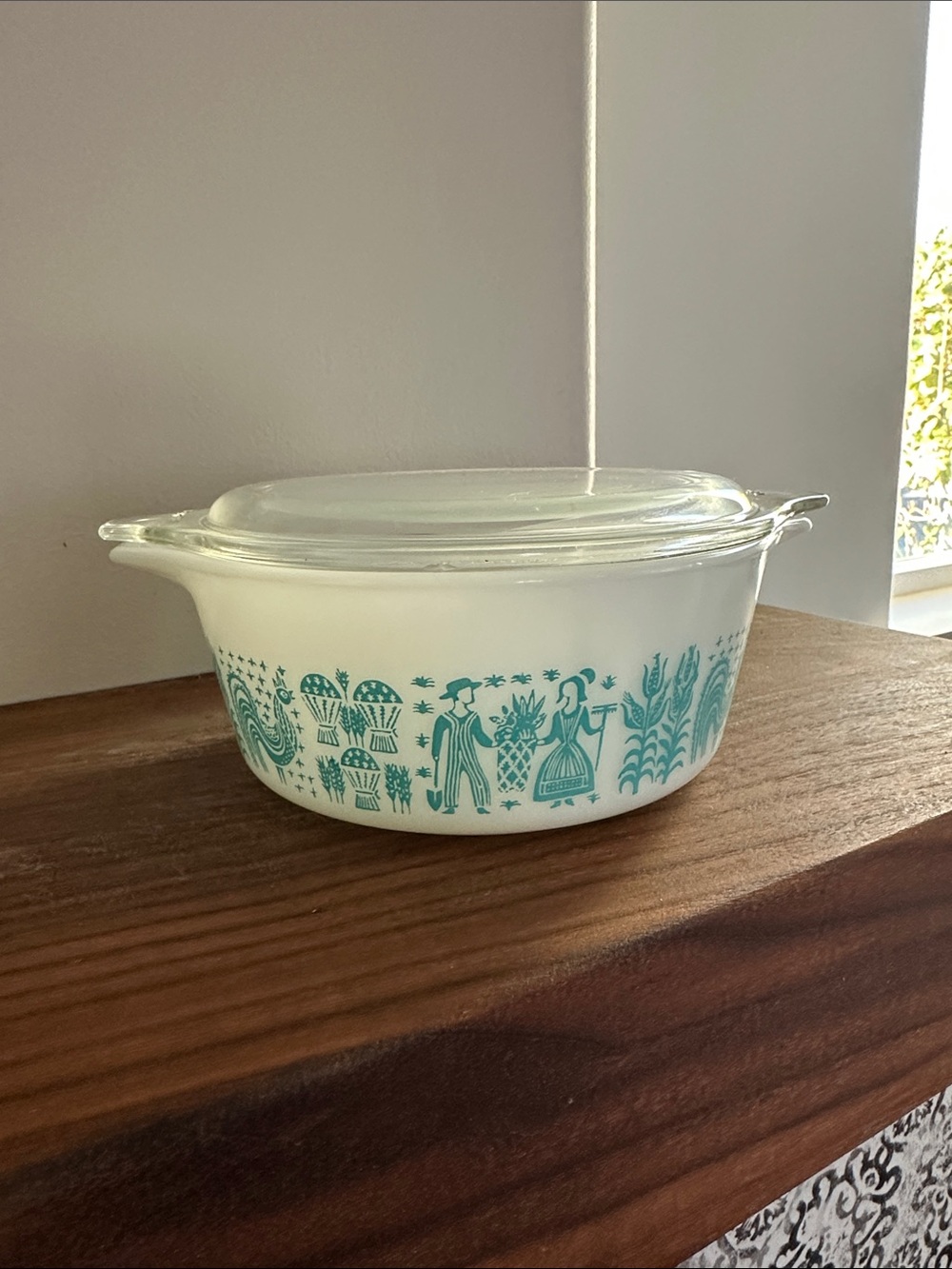 Vintage Pyrex 472 Amish Butterprint 1.5PT  Cassarole Dish w/Clear Glass Lid 470C